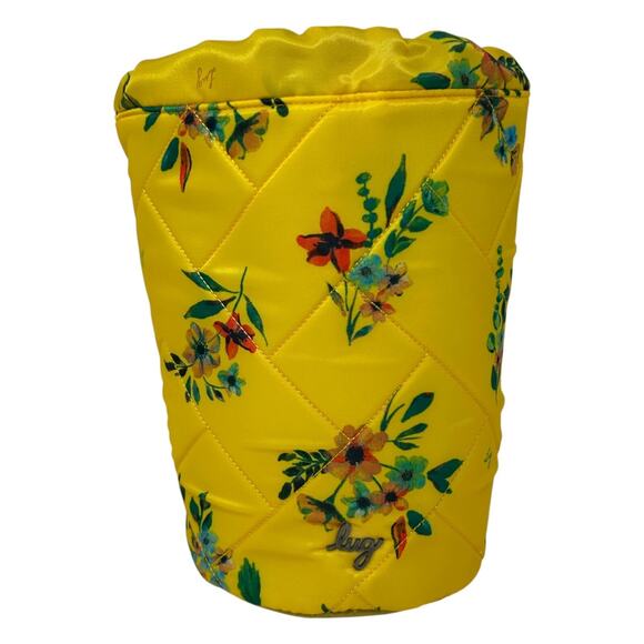 Lug Color Joy Tumbler Bag Bouquet Yellow Floral Travel Toiletry Artist Supply - Picture 14 of 15